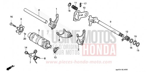 GEARSHIFT DRUM NX125K de 1989